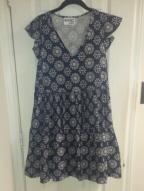 Bucket List Navy Floral Tiered Skirt